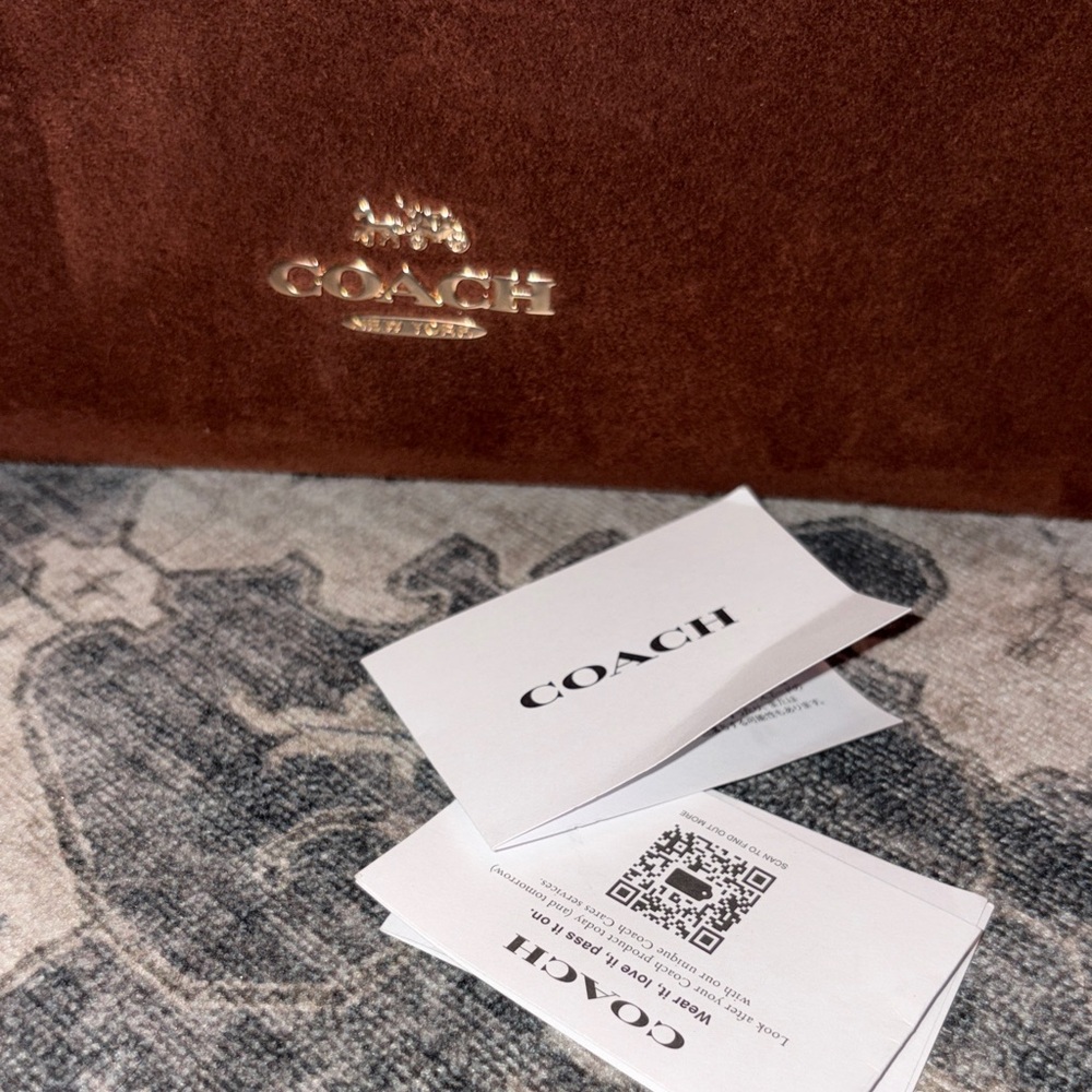 Coach Laurel Rich Brown Suede Shoulder Bag - Picture 5 of 5